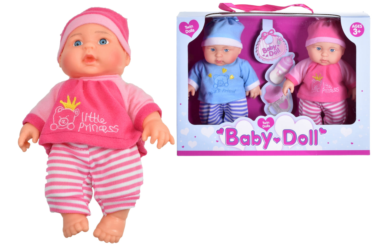 Adorables poupées jumelles en vinyle de 23 cm : des bébés poupées réalistes pour des heures de jeu