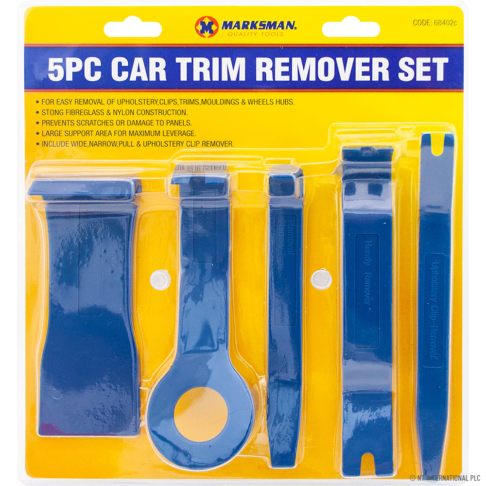Ensemble professionnel de 5 outils de démontage de garnitures de voiture - Outils essentiels pour les travaux de précision intérieurs et extérieurs automobiles