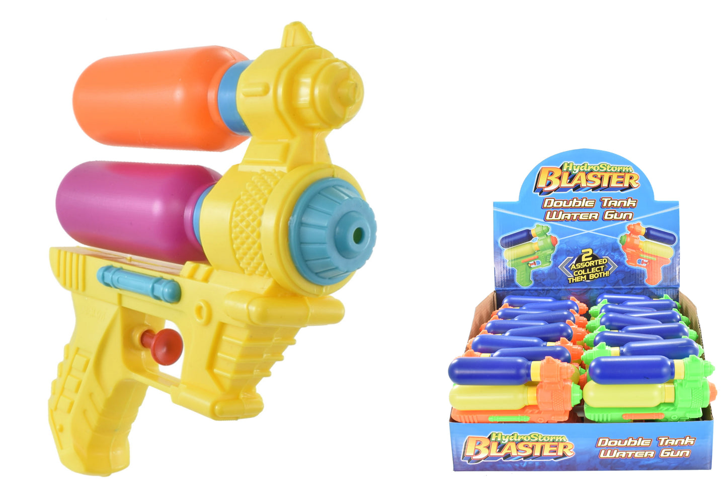 Pistolet à eau double réservoir de 14 cm pour des batailles aquatiques sans fin - Jouet d'eau d'extérieur pour enfants