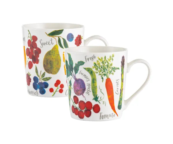 Mugs en Porcelaine Fine Assortie Finest Farmers Market - Collection Exclusive 34cl