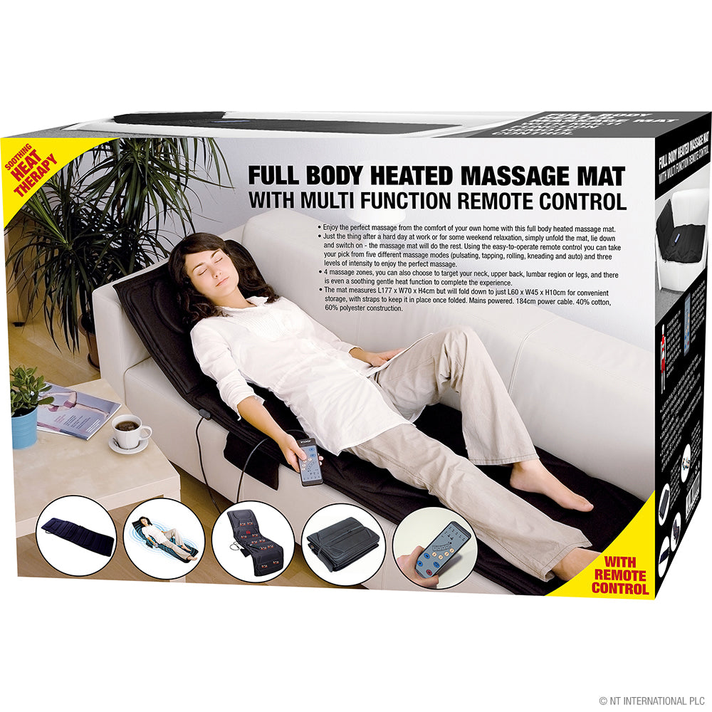 Tapis de massage de luxe à 10 moteurs avec fonction chauffante | Expérience de relaxation ultime.