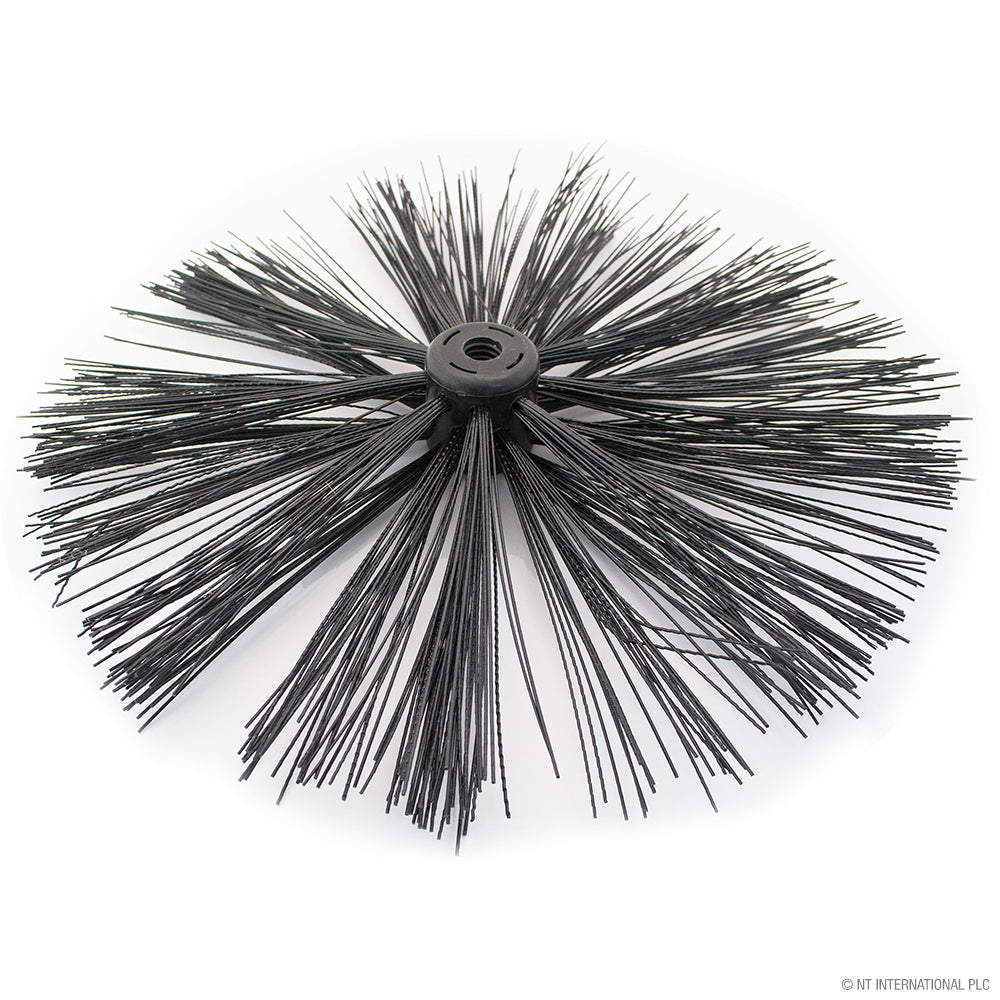 Brosse de cheminée premium 400 mm – Finition noire élégante pour un nettoyage efficace