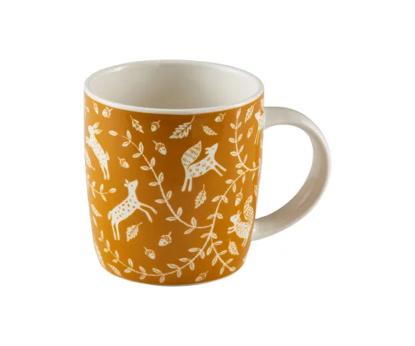 Mug Moutarde Woodland Premium 34cl Tasses en Céramique Faites à la Main