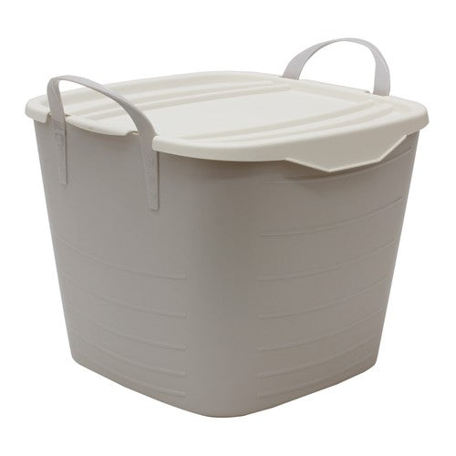 Efficient 25L Functional Laundry Basket - Light Grey | Organize with Style.