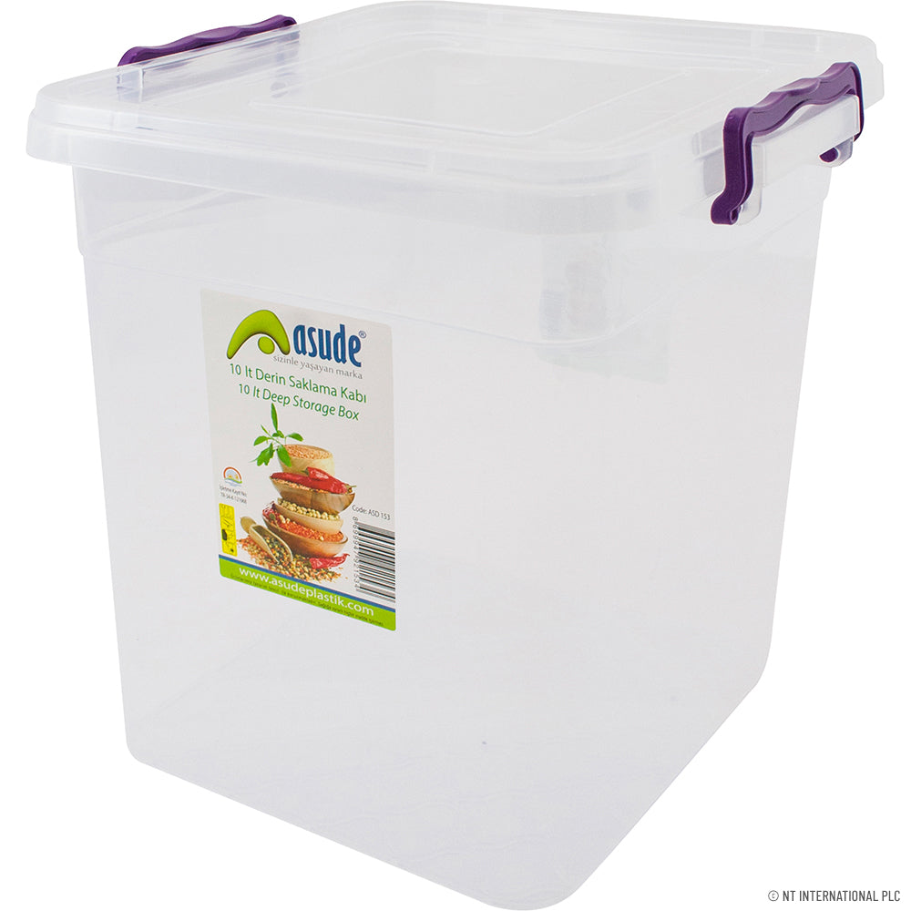 Boîte de rangement profonde de 10 litres - Organisez votre espace efficacement.