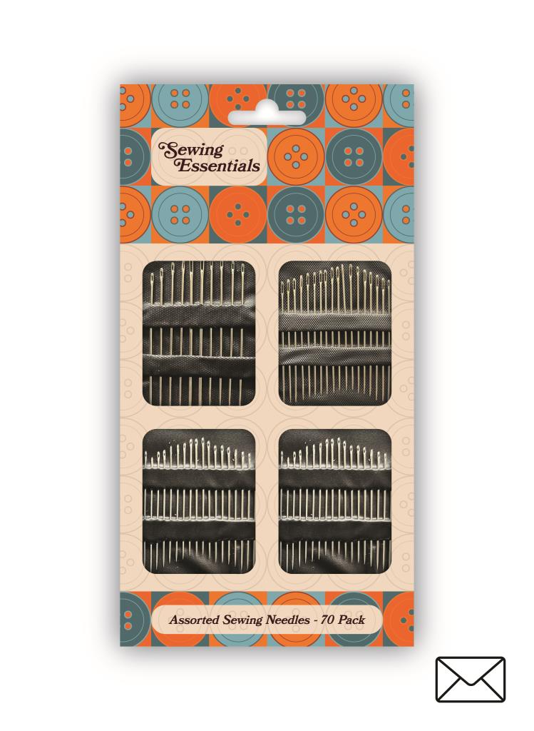 Premium Assorted Sewing Needles 70-Pack | High-Quality Hand Sewing Needle Set for DIY Projects