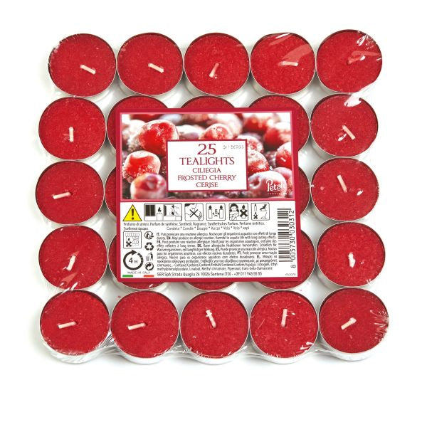 Bougies chauffe-plat Petali Cerise givrée x25 : Ajoutez chaleur et charme à votre intérieur