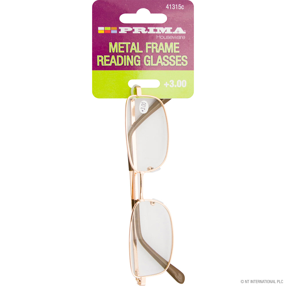 Lunettes de lecture élégantes +3.00 Monture métallique | Améliorez votre vision avec style.