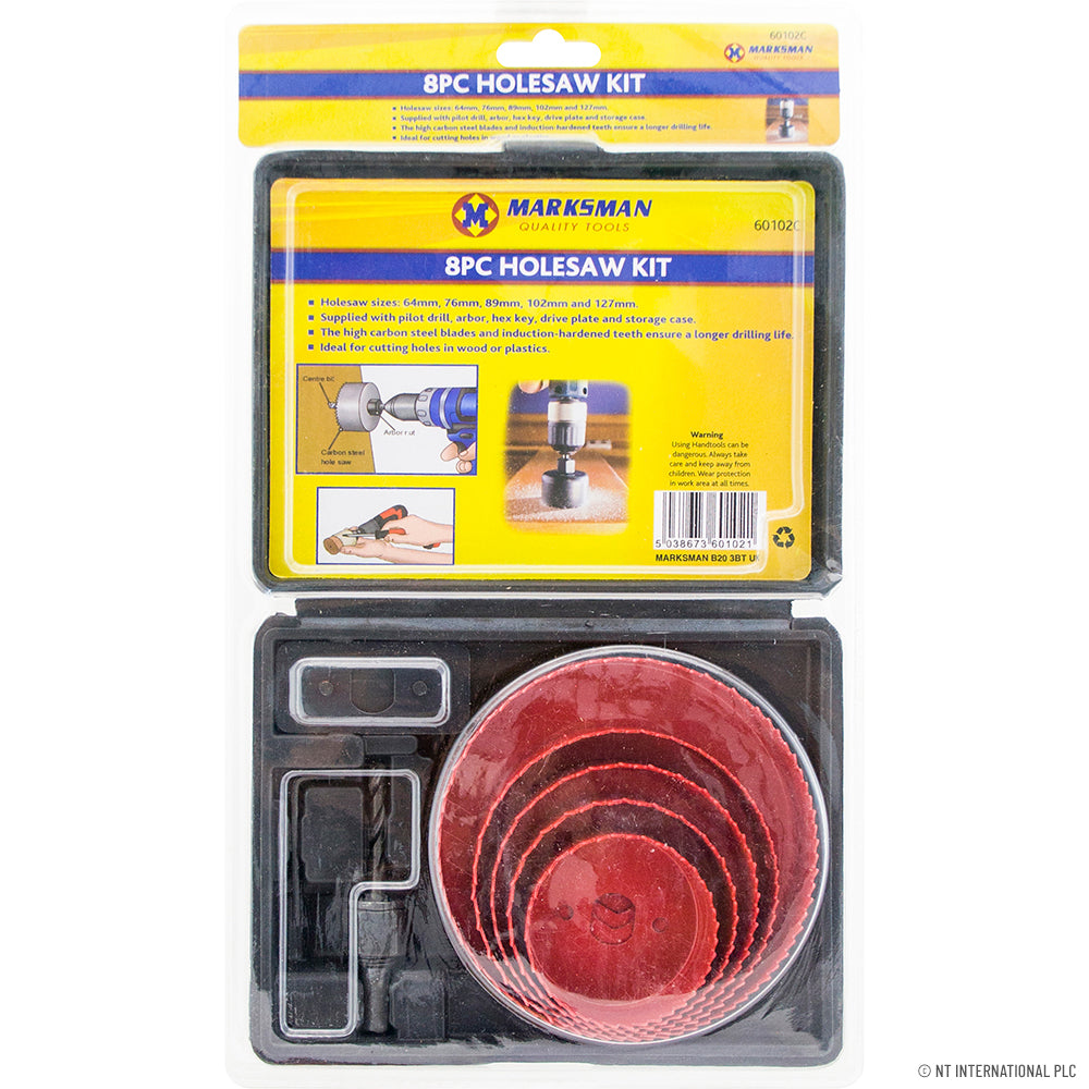 Kit de 8 scies cloches professionnelles avec mallette - Série DB pour une découpe de précision