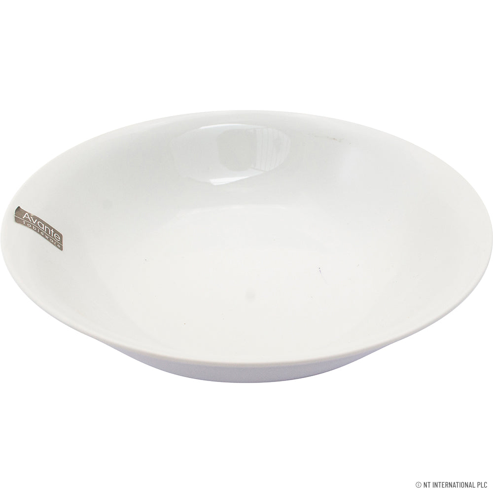Découvrez l'élégance : Saladier blanc uni de 23 cm (9") – Idéal pour un service élégant.
