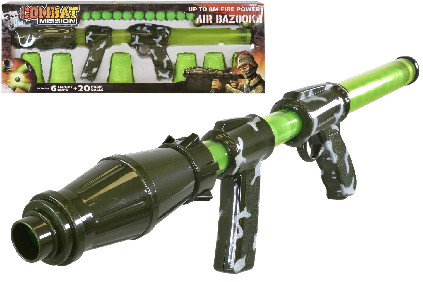 Préparez-vous à l'action avec notre pistolet à billes bazooka à air comprimé