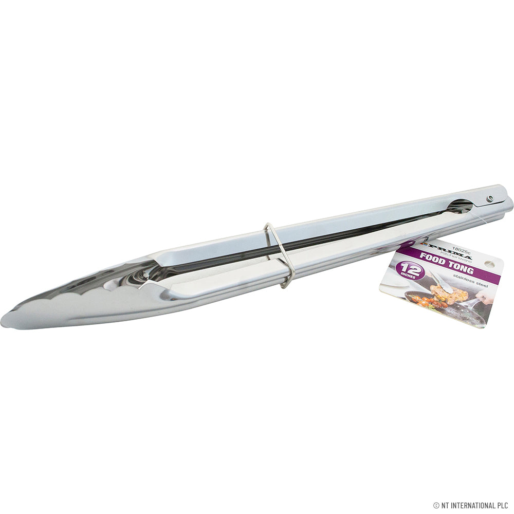 Pince de cuisine polyvalente en acier inoxydable de 30 cm - Manipulez et servez avec précision.