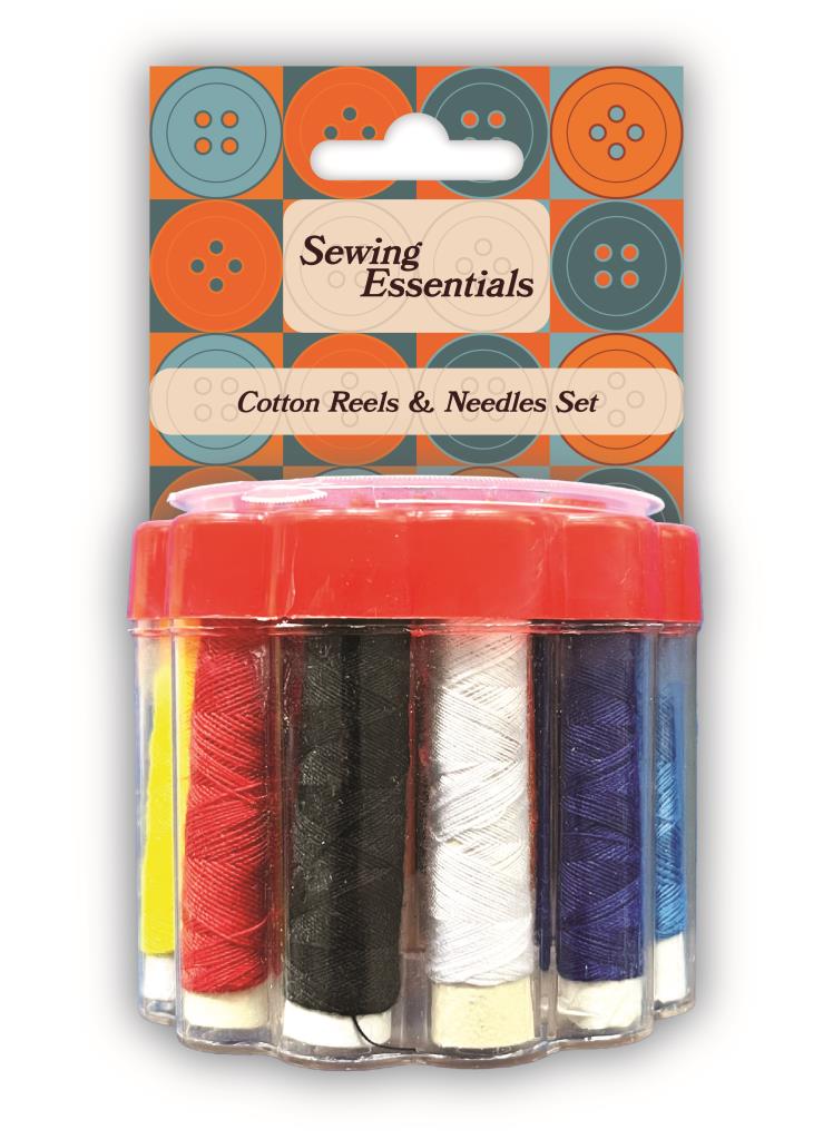 Lot de bobines de coton et aiguilles 32 pièces - Kit de couture premium pour loisirs créatifs et projets de bricolage