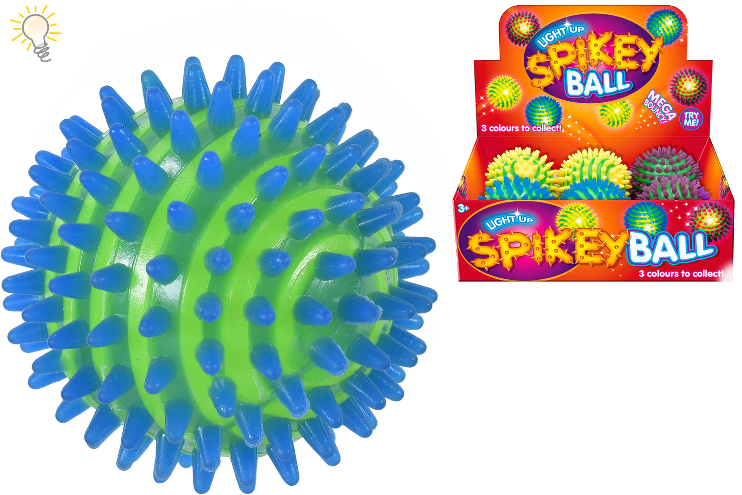 Illuminez votre temps de jeu avec la balle hérisson lumineuse de 90 mm