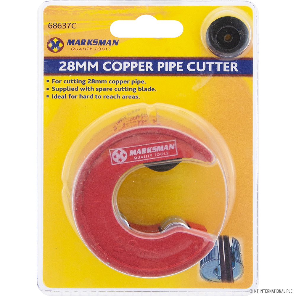 Coupe-tube en cuivre de précision 28 mm - Outil de coupe rouge sans effort pour projets de plomberie