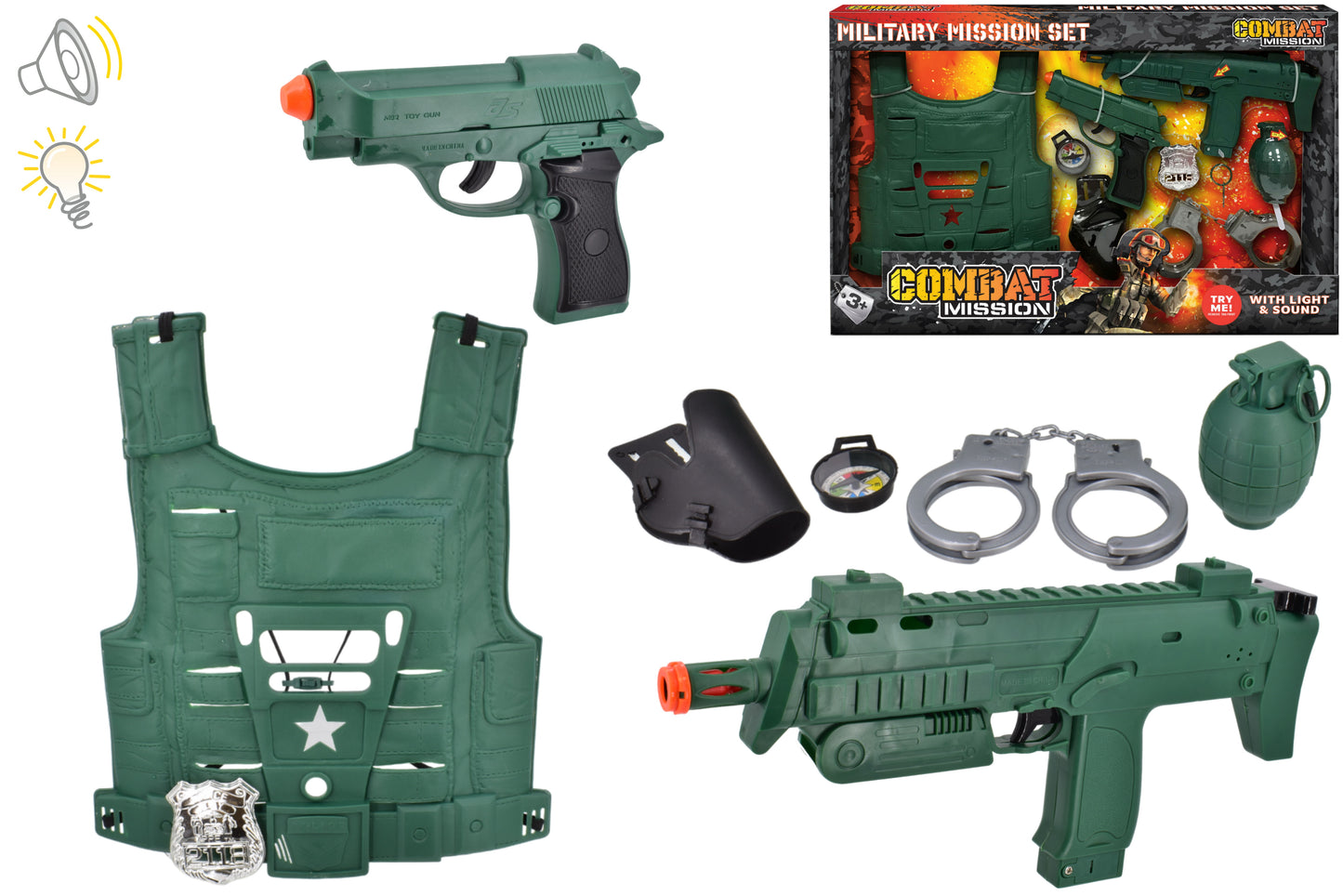 Vivez une action palpitante avec le coffret de jeu 2 pistolets Army de Shopy - Fonction « Essayez-moi » incluse
