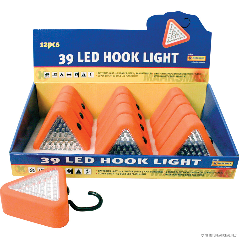 Votre espace de travail avec la lampe de travail à crochet 39 LED – Idéale pour une utilisation polyvalente