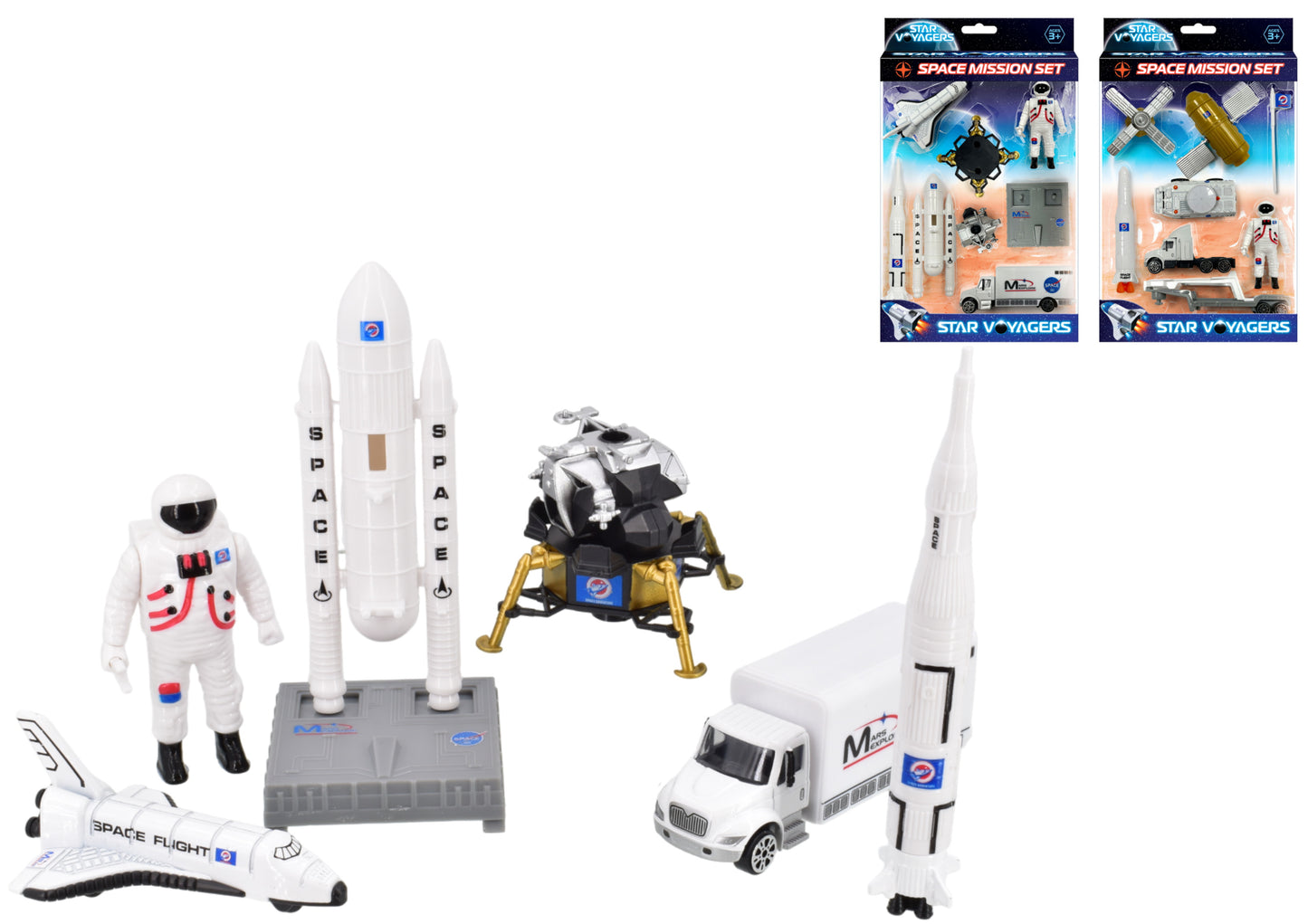 Explorez le Cosmos avec les Ensembles de Jeu Space Explorer - 2 Options Assorties en Boîtes Fenêtres