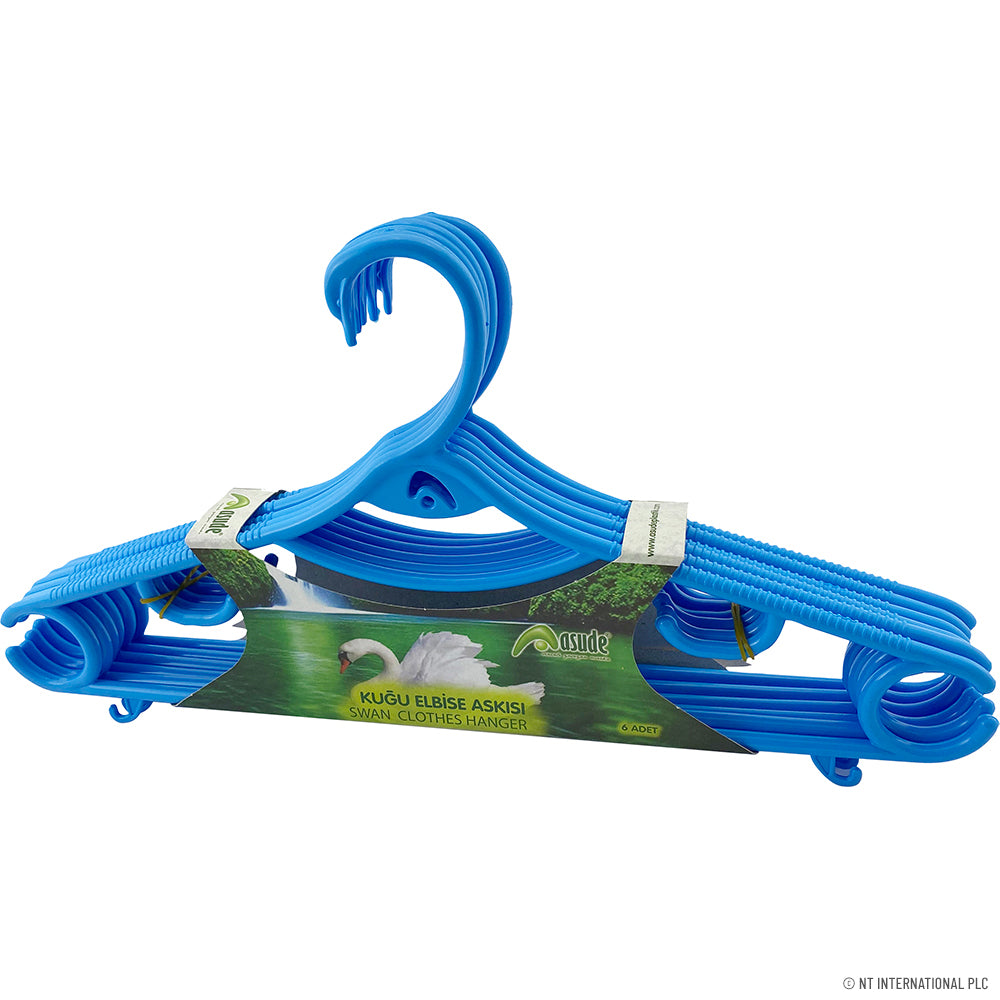 Organize in Style with Swan Clothes Hanger Pack of 6 .