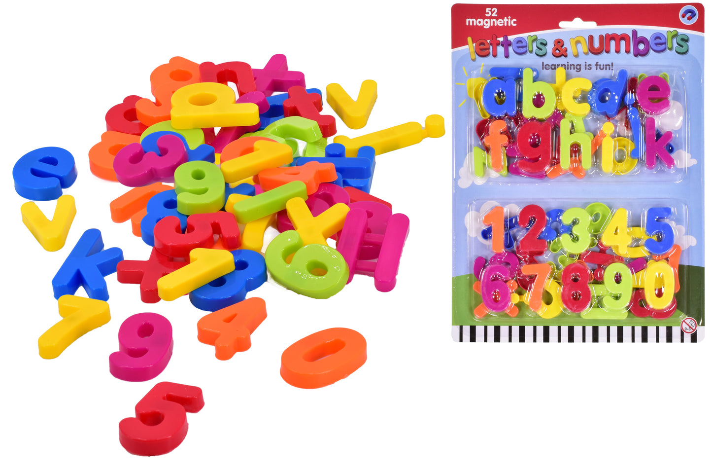 Educational 52pc Magnetic Plastic Letters & Numbers Set