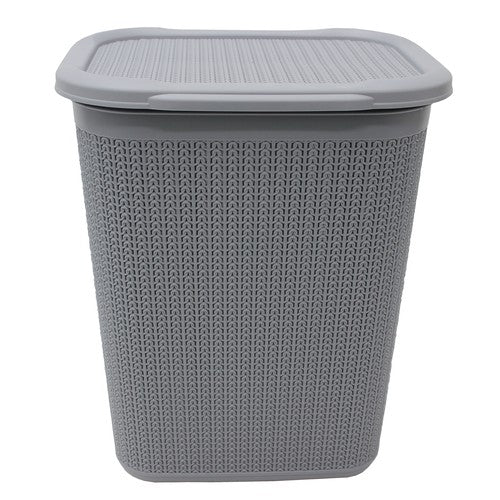 Panier à linge moderne Loop 50L en gris | Organisez votre linge avec style.