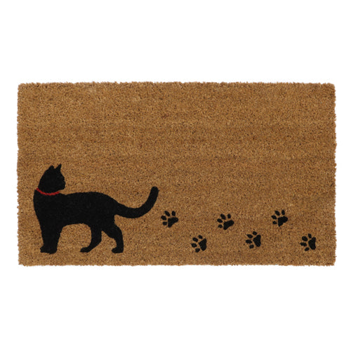Tapis de propreté premium en latex et fibre de coco pour chat 40x70cm - Durable et élégant.