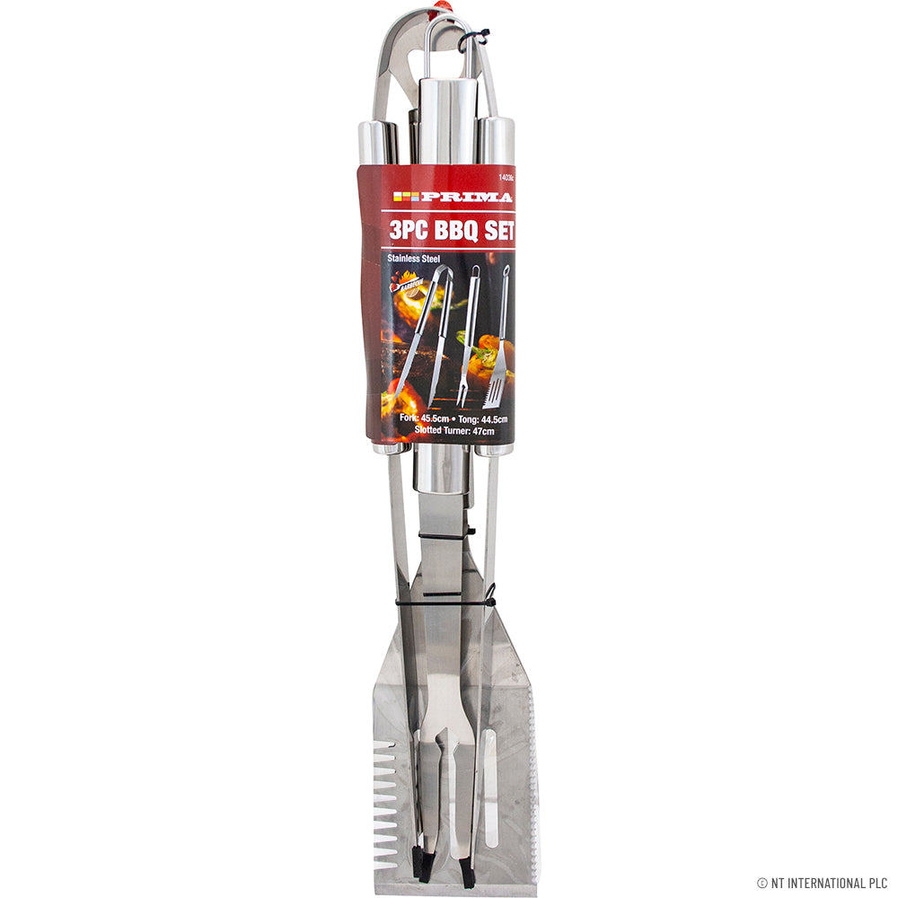 Ensemble BBQ 3 pièces avec poignées durables en acier inoxydable – Améliorez votre expérience de grillade !