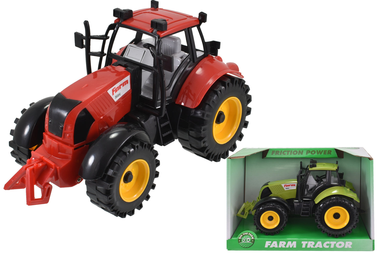 Tracteur de ferme à friction en plastique durable - Améliorez le plaisir de jeu