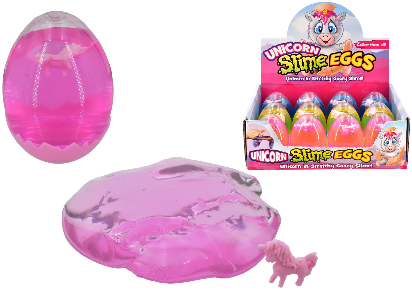 Libérez la magie avec la licorne et la pâte gluante de 80 g dans l'œuf - Boîte de présentation