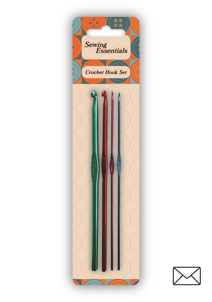Ensemble de 4 crochets à ergonomiques de qualité supérieure | Poignées ergonomiques, aluminium durable, idéal pour les projets de crochet