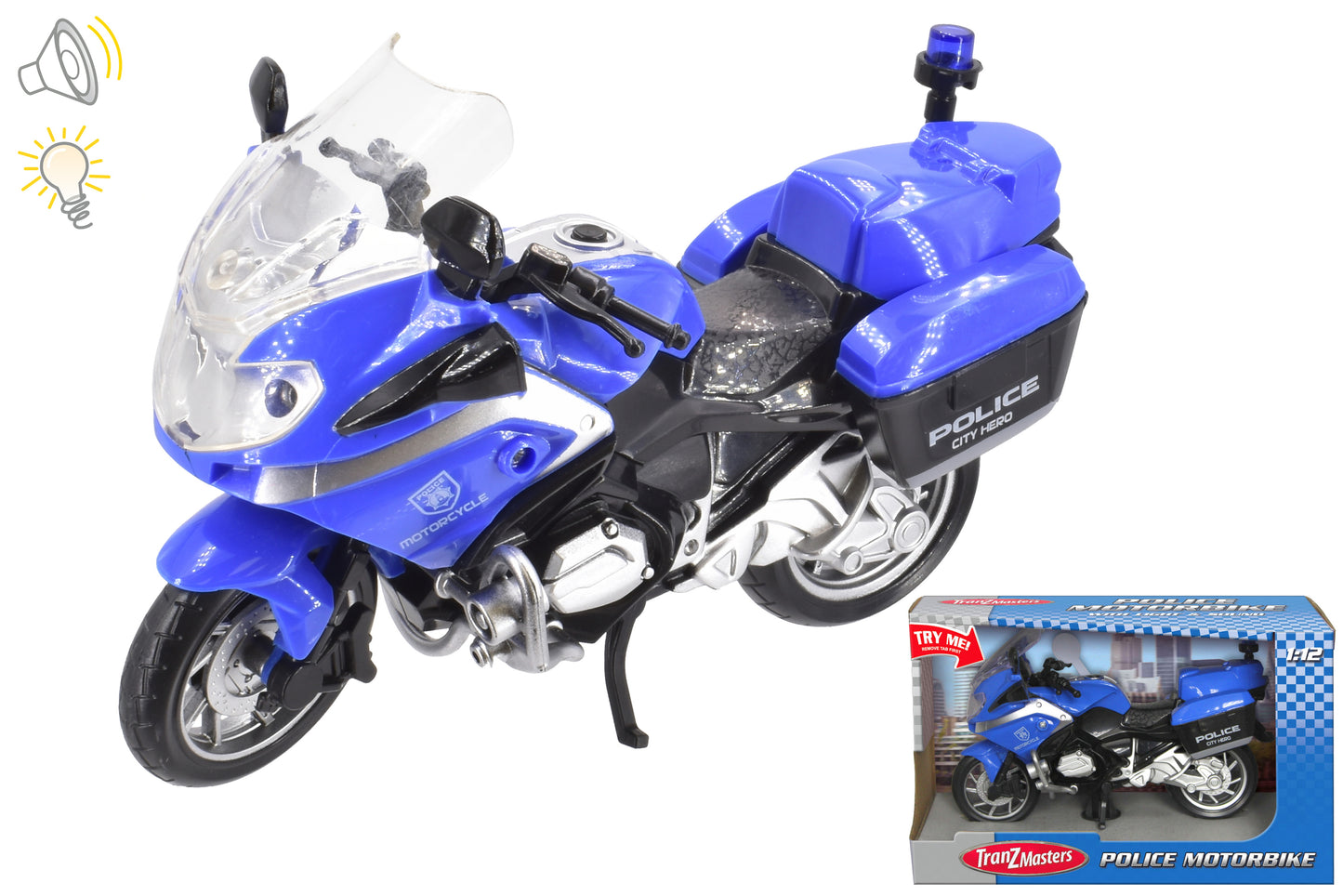Intensifiez l'excitation du jeu avec la Moto de Police - Lumière et Son