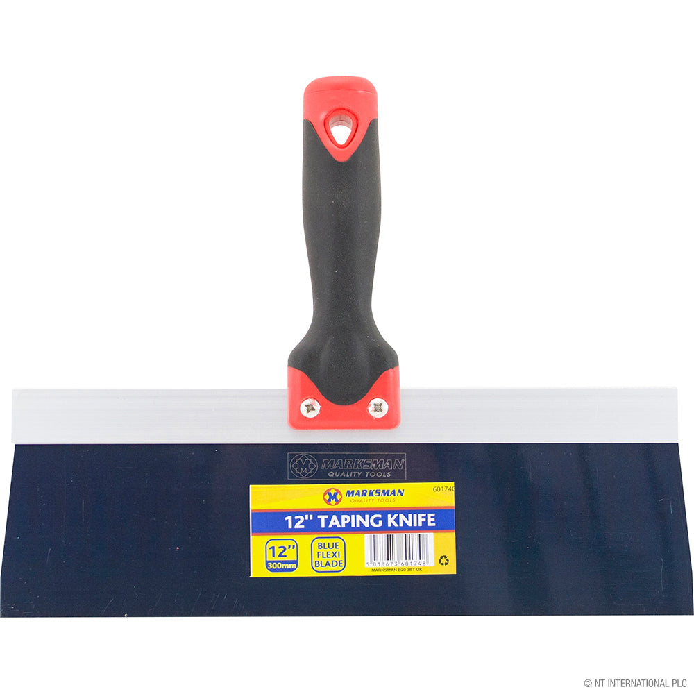 Couteau à enduire 30 cm - Lame flexible professionnelle noire