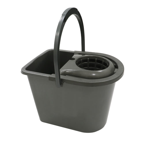 Durable : Seau à serpillière 15 L en plastique recyclé - Gris | Solution de nettoyage écologique.