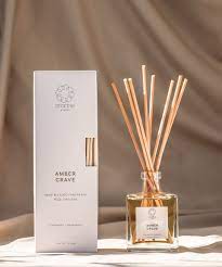 Diffuseur à roseaux Ambre Premium pour un parfum d'intérieur élégant