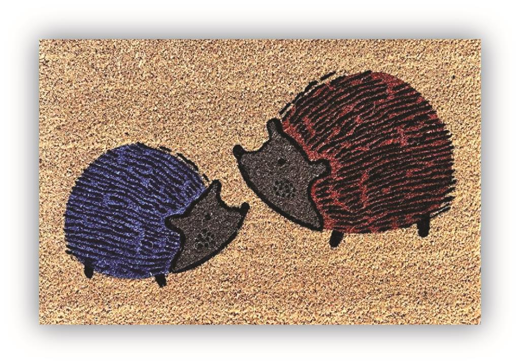 Paillasson Hérisson en Fibre de Coco Premium - 40 x 60cm | Tapis de Bienvenue Écologique pour Entrée