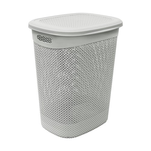 Panier à linge Droplette 52L - Gris Glace : Organisez votre linge avec style.