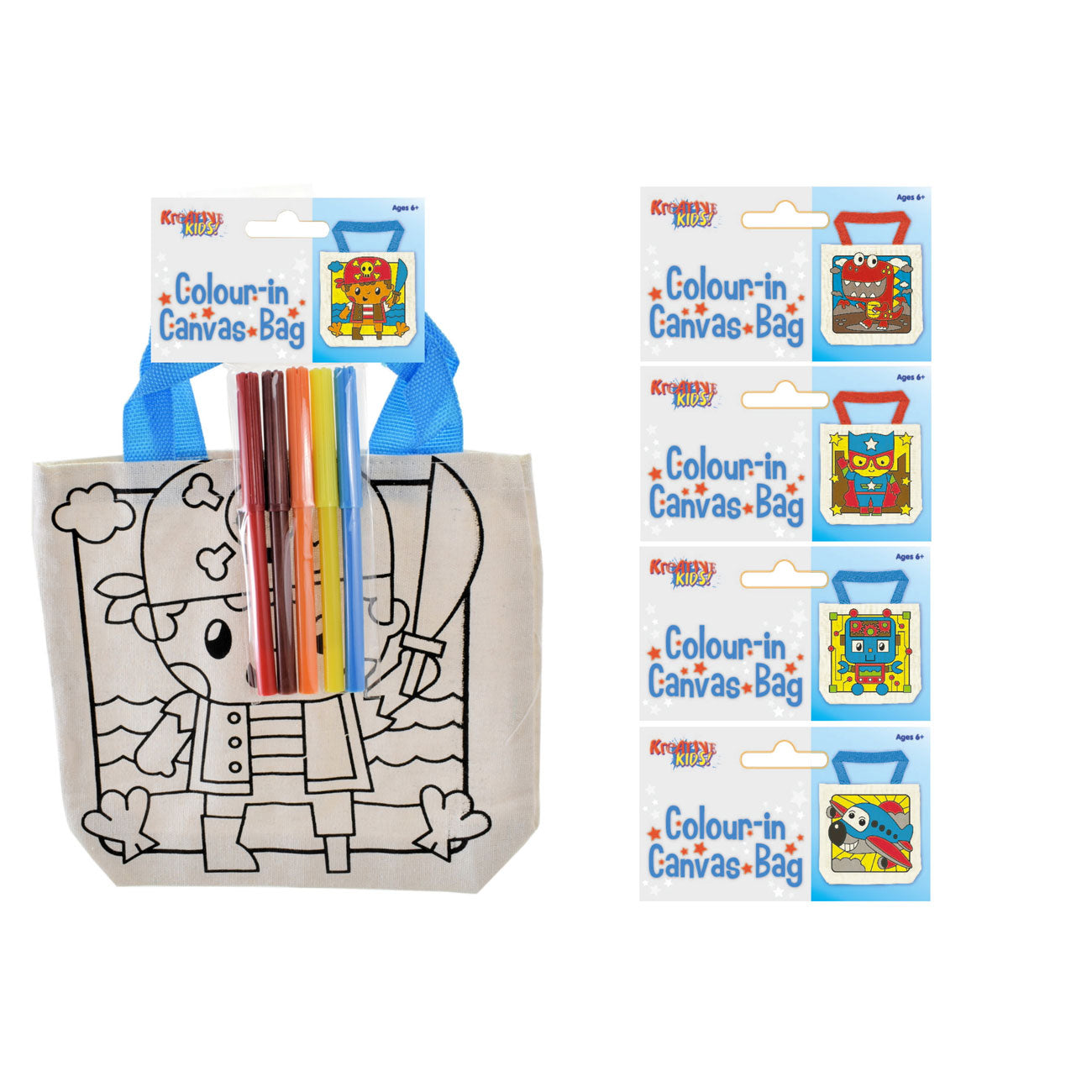 Ensembles de sacs en toile créatifs pour garçons : Personnalise et colore ta propre aventure