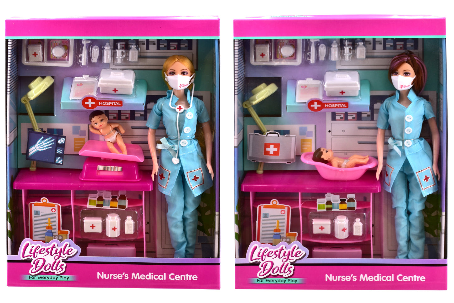 Explore Imaginative Worlds with Nurse Doll Playset 'Lifestyle' (2 Assorted) - Wbx