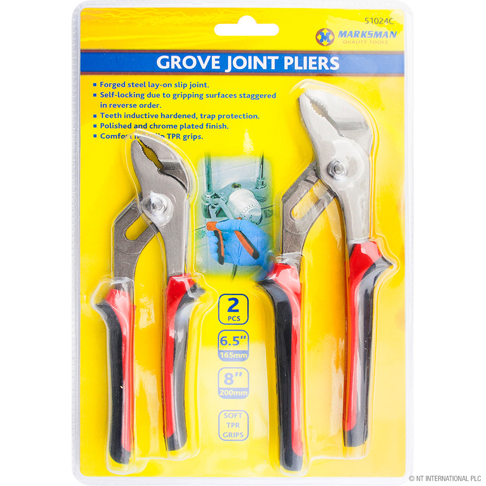 Lot de 2 pinces multiprises de qualité supérieure (6,5" et 8") pour une précision polyvalente