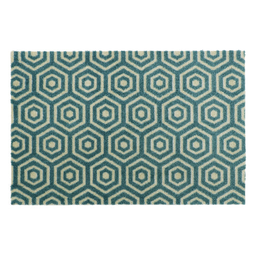 Tapis Mega Mat - Geo Hex 50x75cm Environ : Tapis d'extérieur de Qualité Supérieure pour un Confort Optimal.