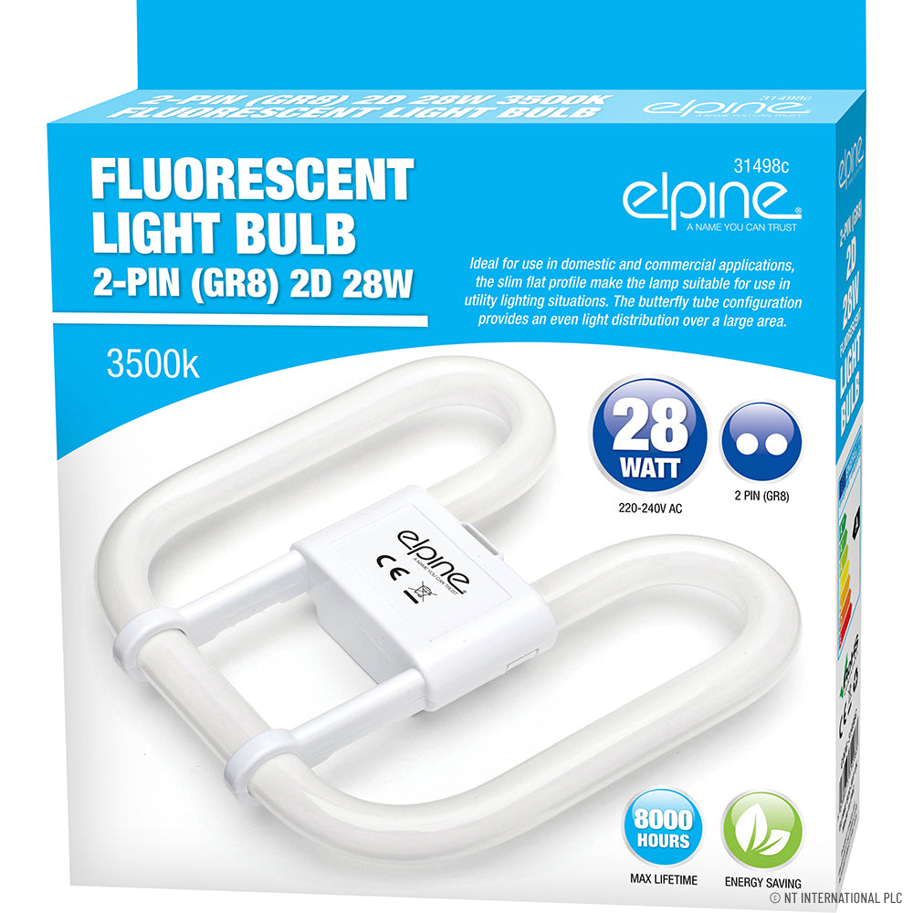 Tube/Ampoule Fluorescent(e) 28W 2D - 2 Broches | Éclairage Vif
