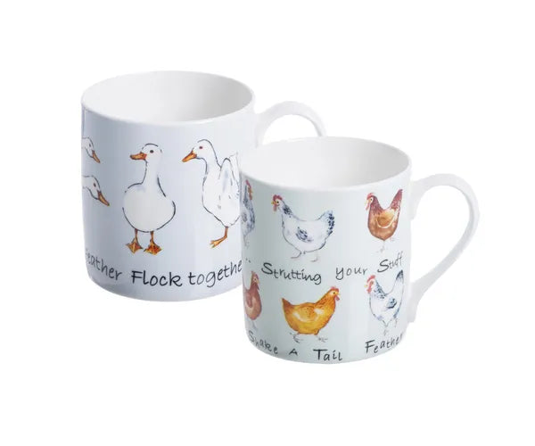 Découvrez la tasse en porcelaine fine assortie Farmhouse Chic 37cl - le mélange parfait d'élégance rustique