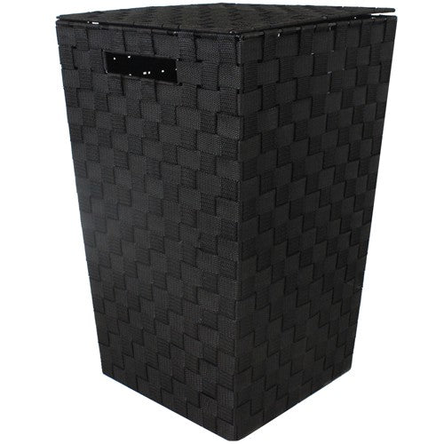 Durable Large Laundry Basket in Black - Keep Your Laundry Organized.