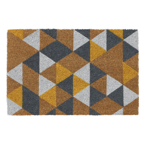Tapis Coco Latex Naturel Géométrique 40x60cm : Solution de Revêtement de Sol Écologique et Durable.