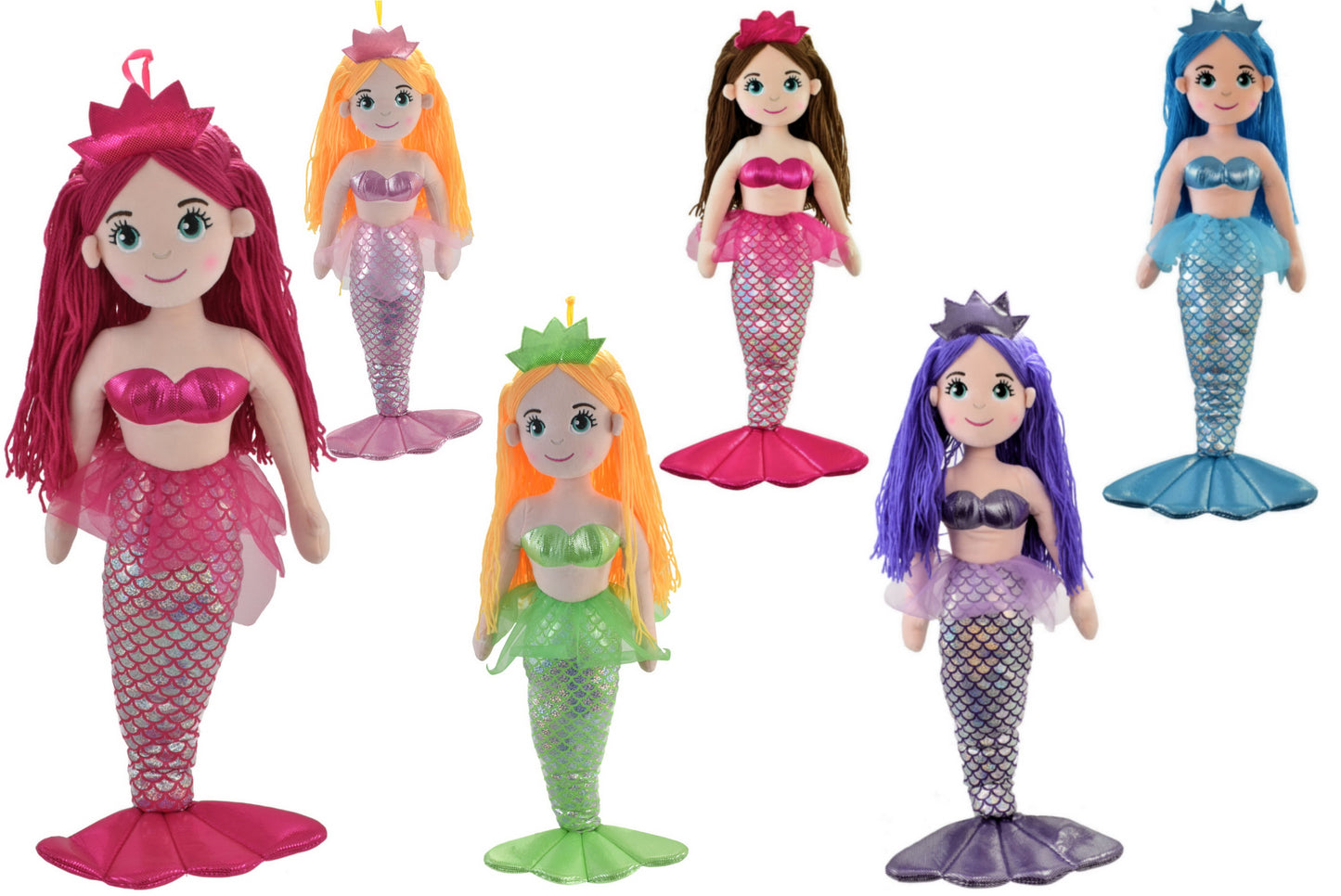 Discover Magical 80cm Plush Mermaids in 6 Stunning Colours