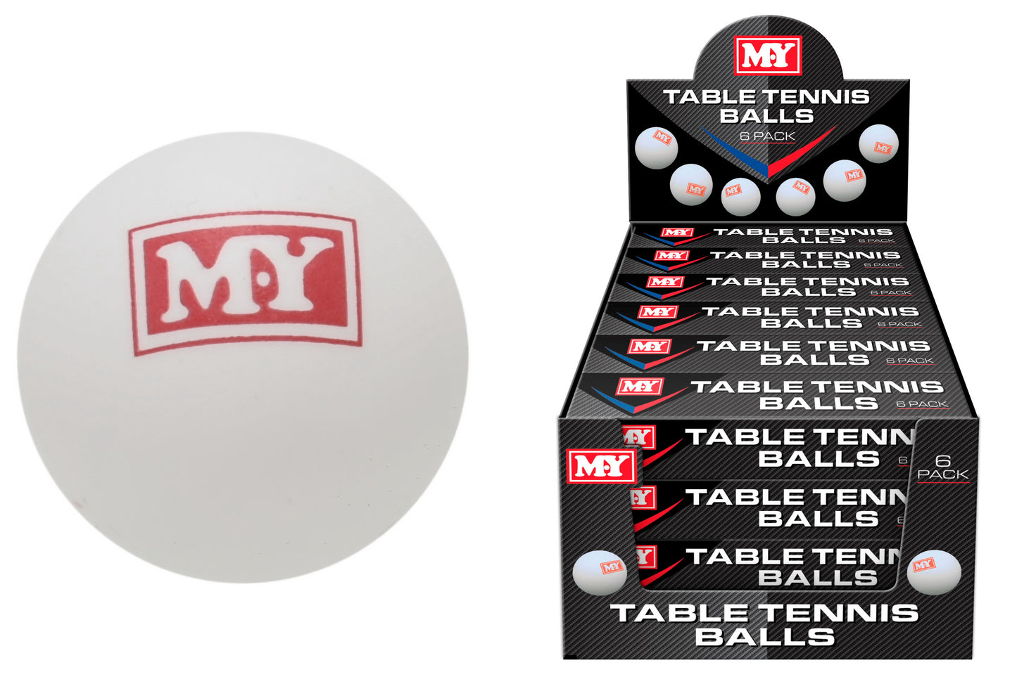 M.Y 6 Pack Table Tennis Balls/ Ping Pong Balls