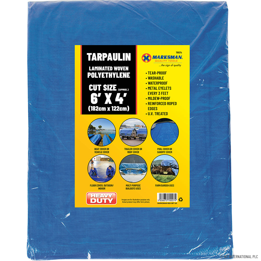 Bâches bleues résistantes 1,8 x 1,2 m - Protection polyvalente pour vos besoins extérieurs