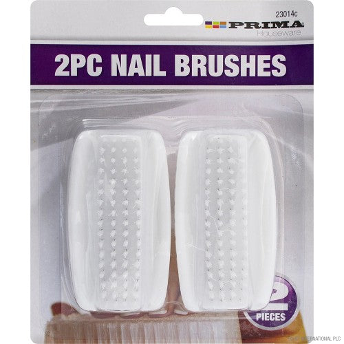 Lot de 2 pinceaux à ongles - Blanc