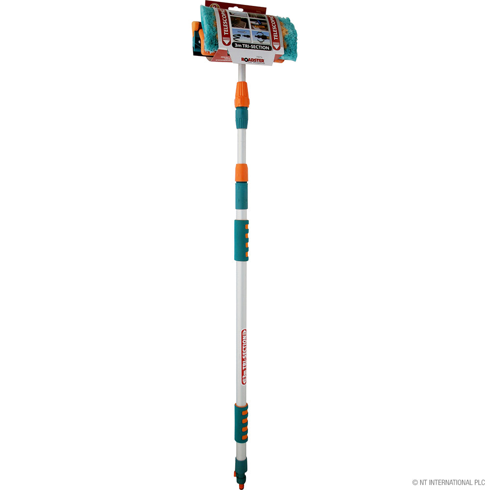 Brosse de lavage de voiture extensible avec poignée à gâchette | Portée télescopique de 3 m.