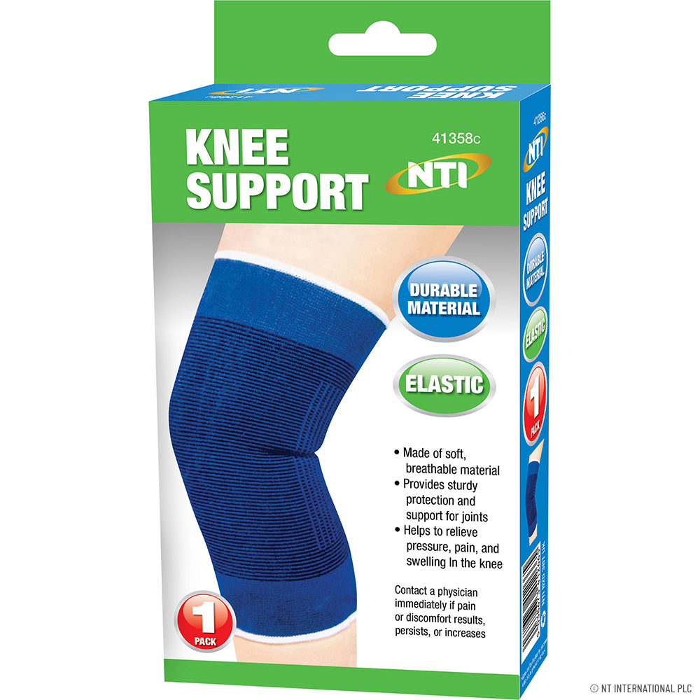 Genouillère élastique bleue de qualité supérieure pour une stabilité accrue.